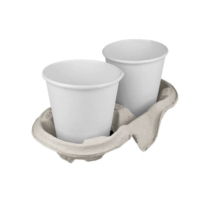 Draagtray karton - 2 gaats - 480 stuks per doos, met bekers