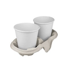 Draagtray karton - 2 gaats - 480 stuks per doos, met bekers