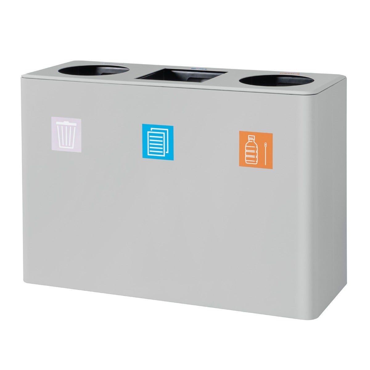 Dunk 3 afvalbak 3x40 liter signaalgrijs