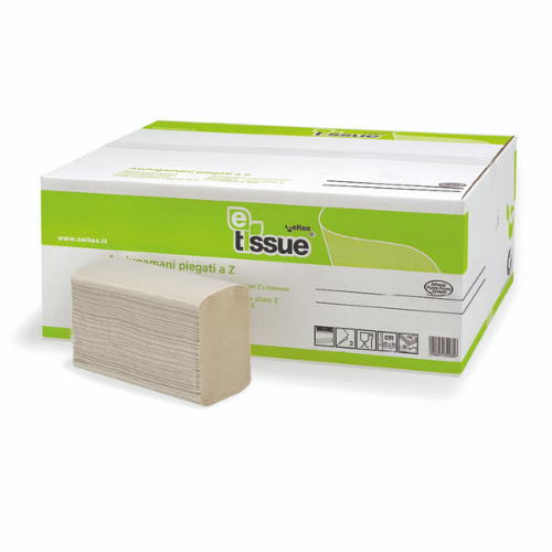 E-Tissue handdoekpapier Z-fold 2-laags 20.5x24 cm - Doos 25 pak à 150 vel - 3750 stuks
