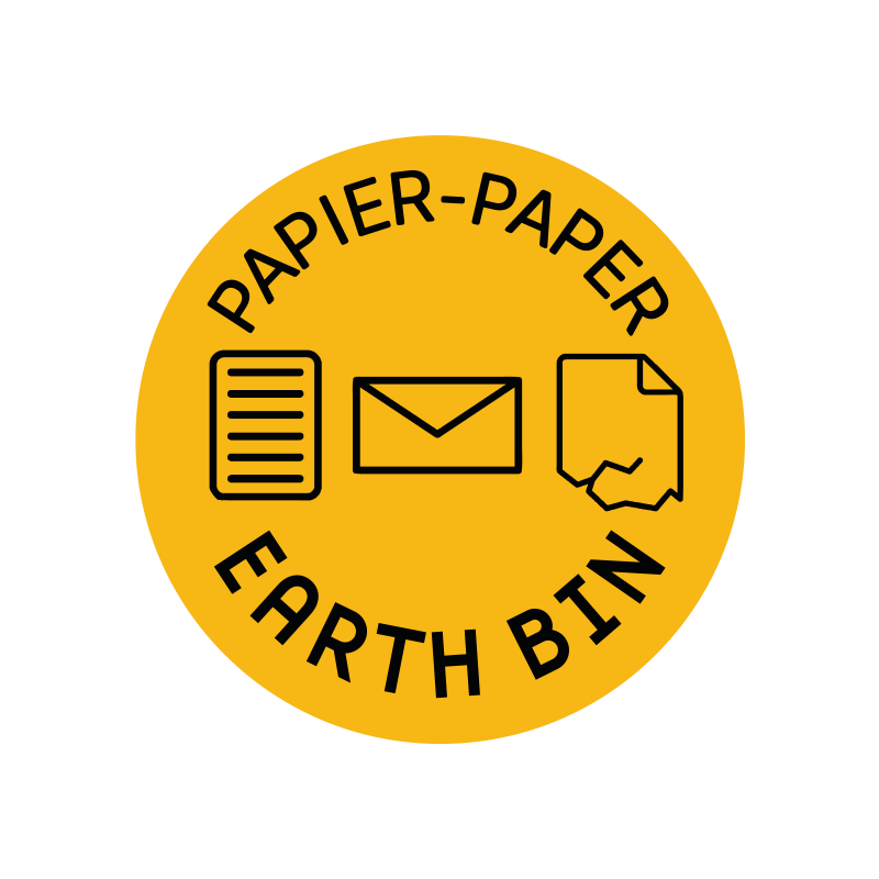 EarthBin forexplaatje - Papier geel (BE) 