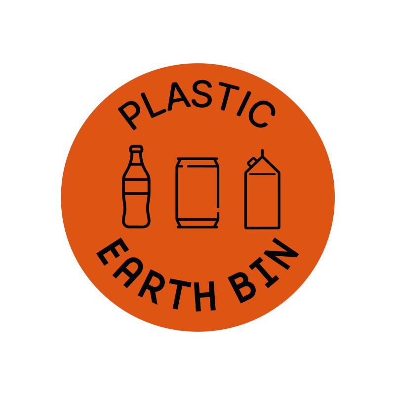 EarthBin forexplaatje - Plastic oranje