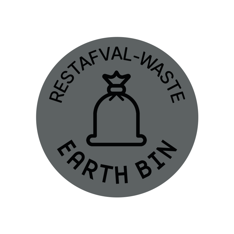 EarthBin forexplaatje - Restafval grijs