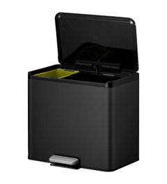 EKO duo prullenbak 20+9 liter zwart