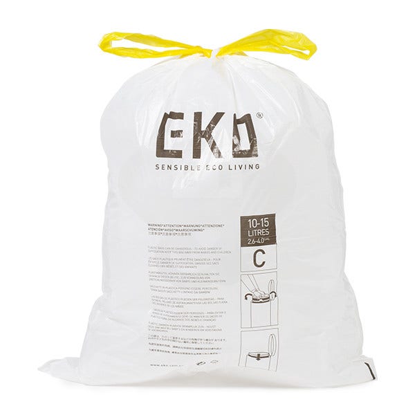 EKO afvalzakken type C | 10 - 15 liter | Doos 6 rollen à 20 stuks
