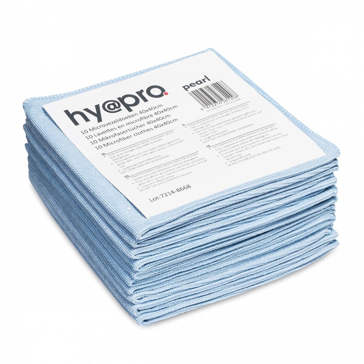 Microvezeldoek Hy@pro Pearl 40x40cm 350 grams blauw - Pak 10 stuks