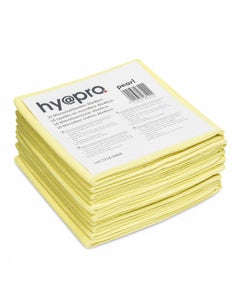 Microvezeldoek Hy@pro Pearl 40x40cm 350 grams geel- Pak 10 stuks