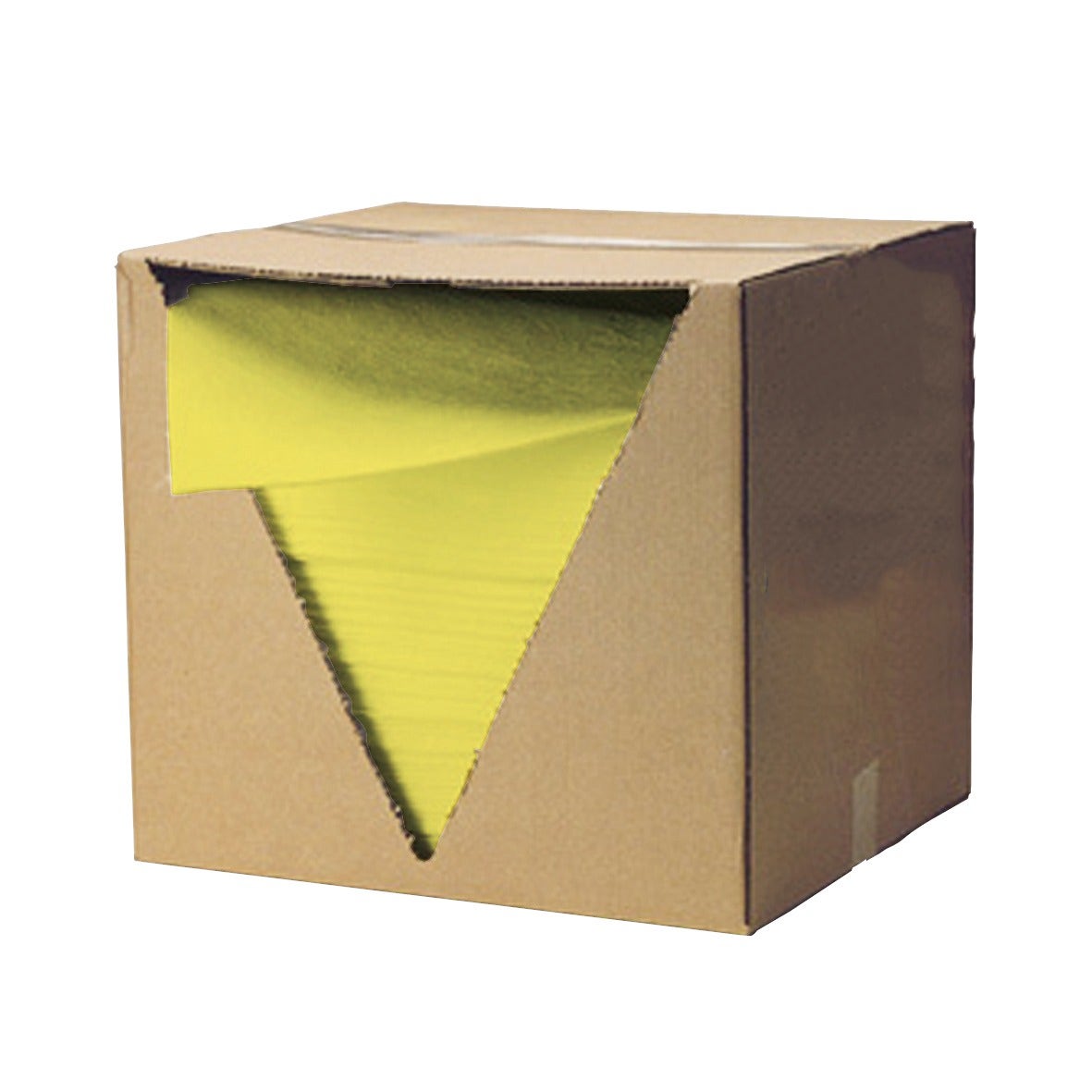 Absorptiedoeken Chemicaliën 40x50 cm geel - Pluisarm - Met perforatie - Doos 200 stuks