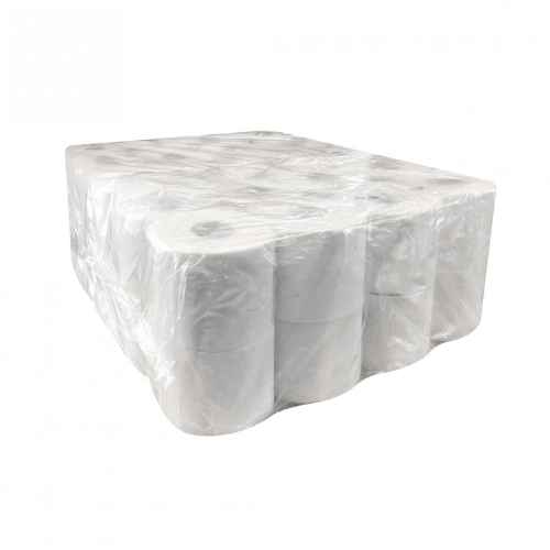 Toiletpapier 2-laags gerecycled wit verpakking 40 rollen