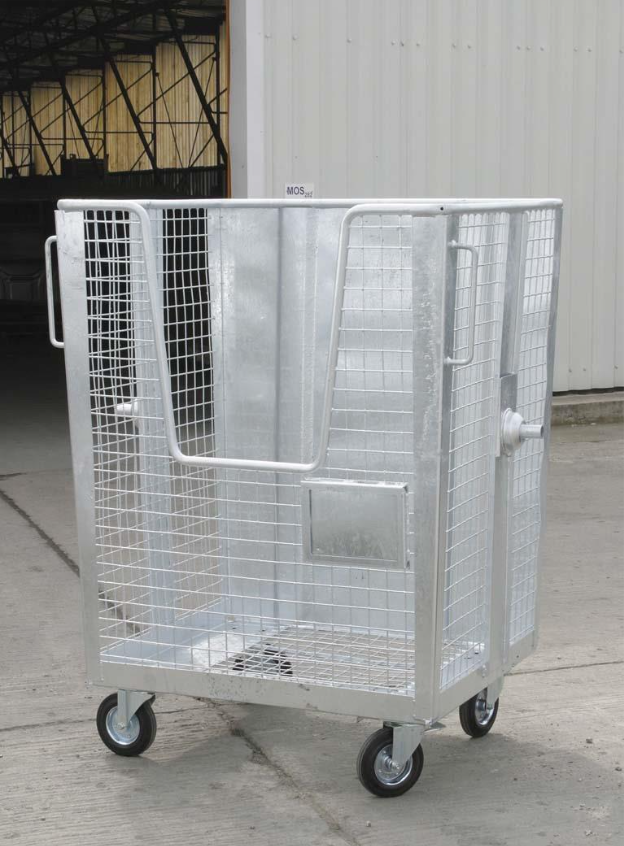 Gaascontainer 1700 liter staal verlaagd - DIN opname - Trekstang 