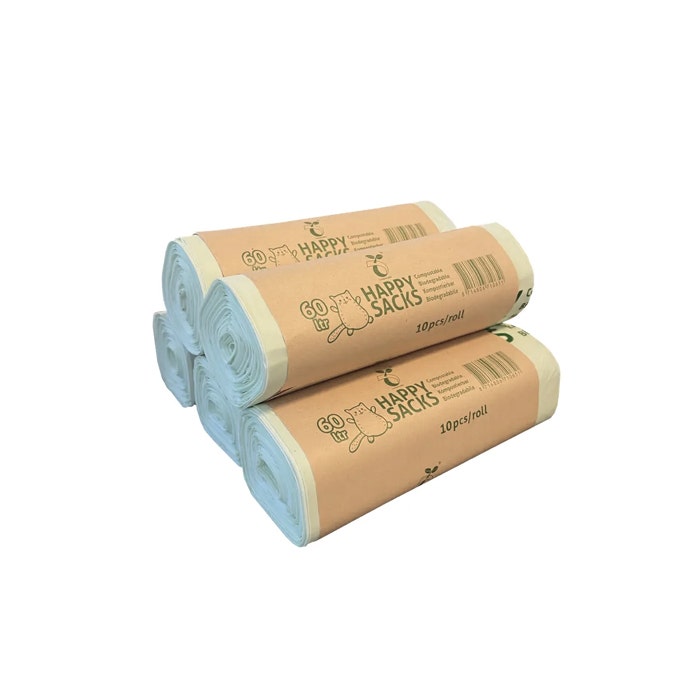 Happy Sacks biozakken 60 liter - 5 rollen à 10 stuks
