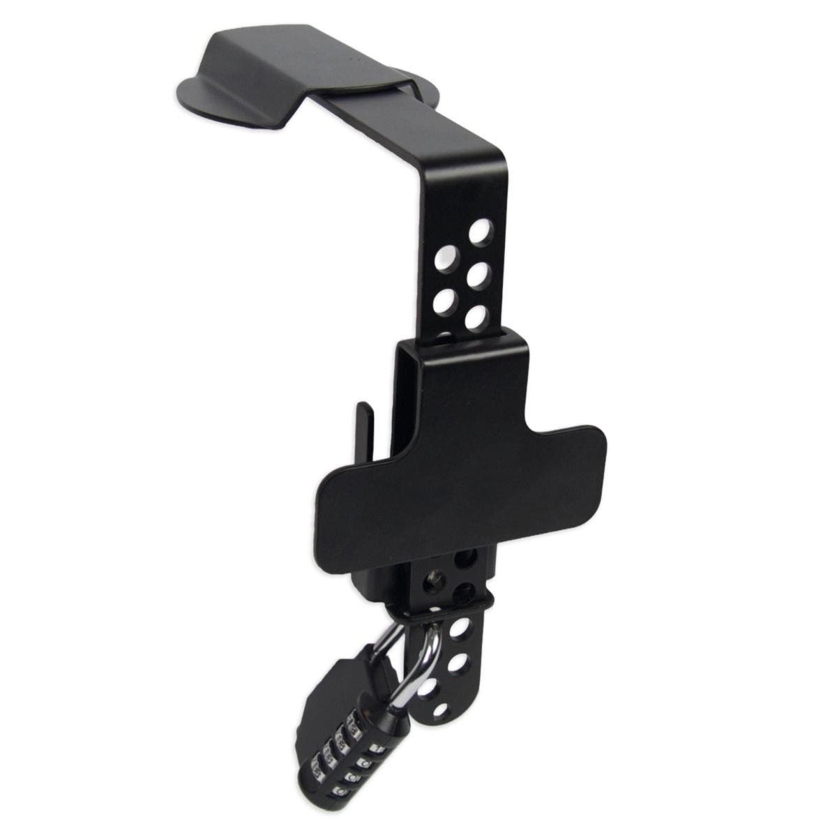 Klemslot voor afvalcontainer 2-wiel zwart met sleutelslot