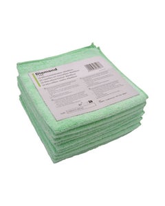 Hy@Pro Microvezeldoek Diamond Groen 40x40cm 330 gr/m2 - Pak 10 stuks