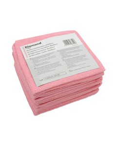 Hy@pro Microvezeldoek Diamond Roze 40x40cm 330 gr/m2 - Pak 10 stuks