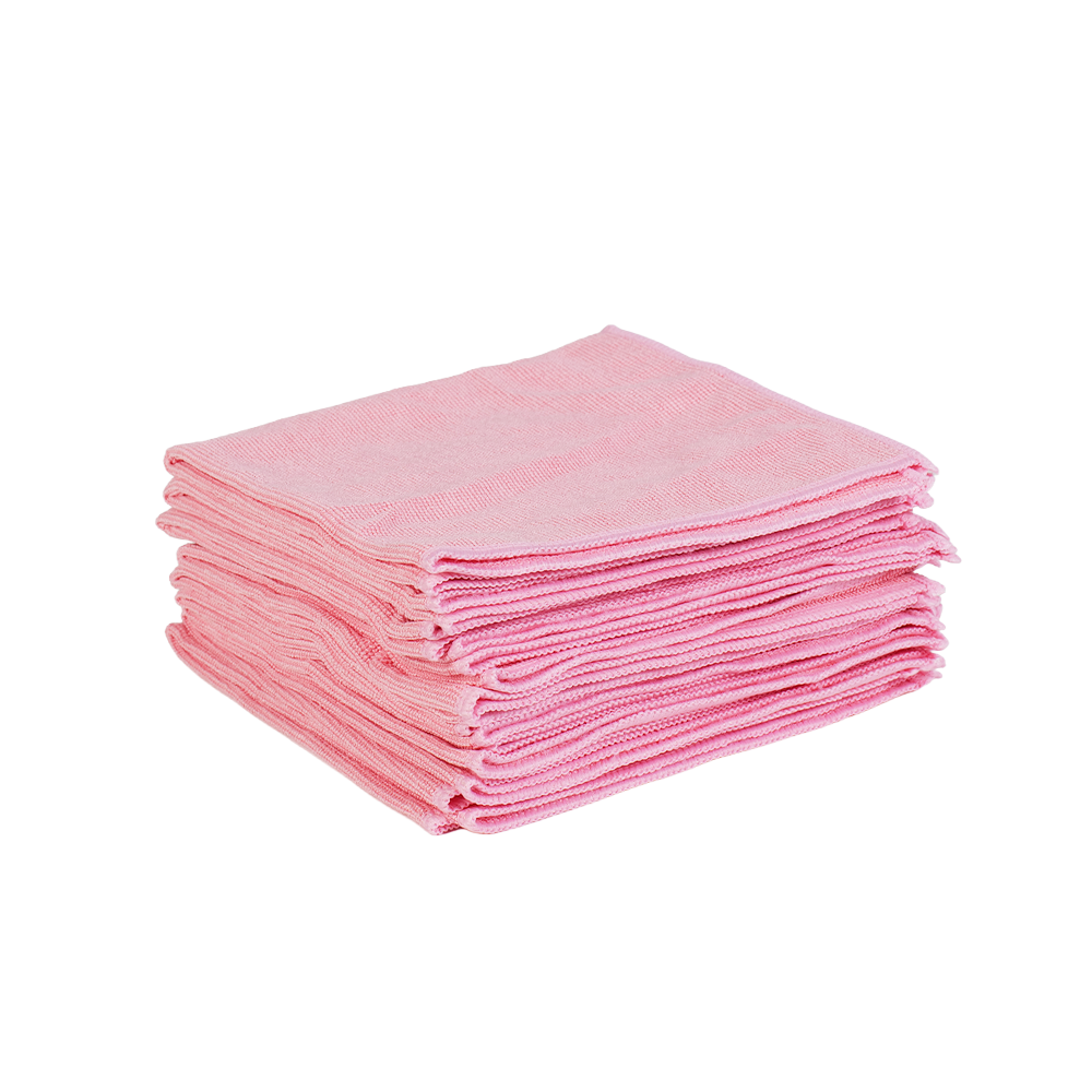 Microvezeldoek Hy@pro Pearl 40x40cm 350 grams roze - Los 10 stuks