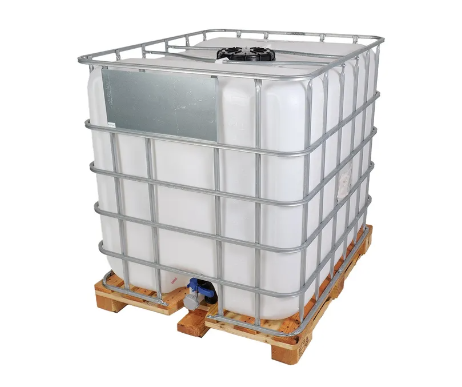 IBC container 1000 liter - Houten pallet - Gebruikt - Ongereinigd