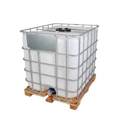 IBC container 1000 liter - Houten pallet - Gebruikt - Ongereinigd