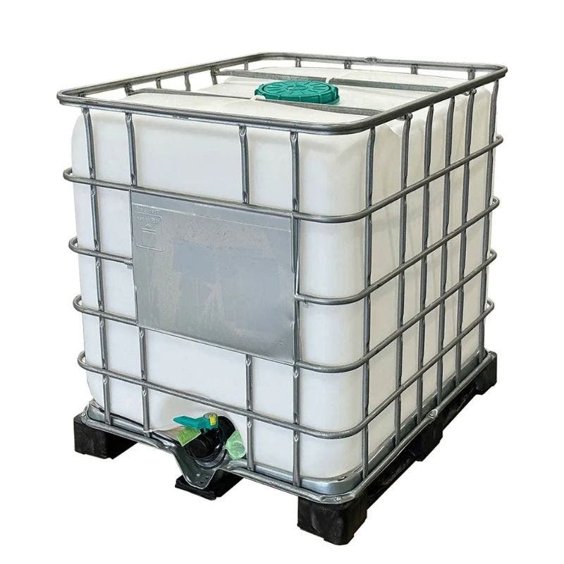 IBC container 1000 liter - Vloeistofcontainer - Kunststof pallet - Gebruikt A-keus - Gereinigd