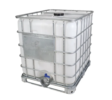 IBC container 1000 liter -Stalen onderstel - Gebruikt - Ongereinigd