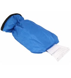 IJskrabber met handschoen blauw
