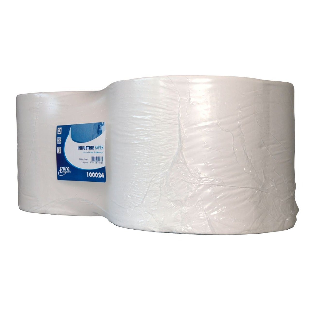 Industriepapier cellulose 1-laags 1000Mx24cm wit - Pak 2 rol | 100024