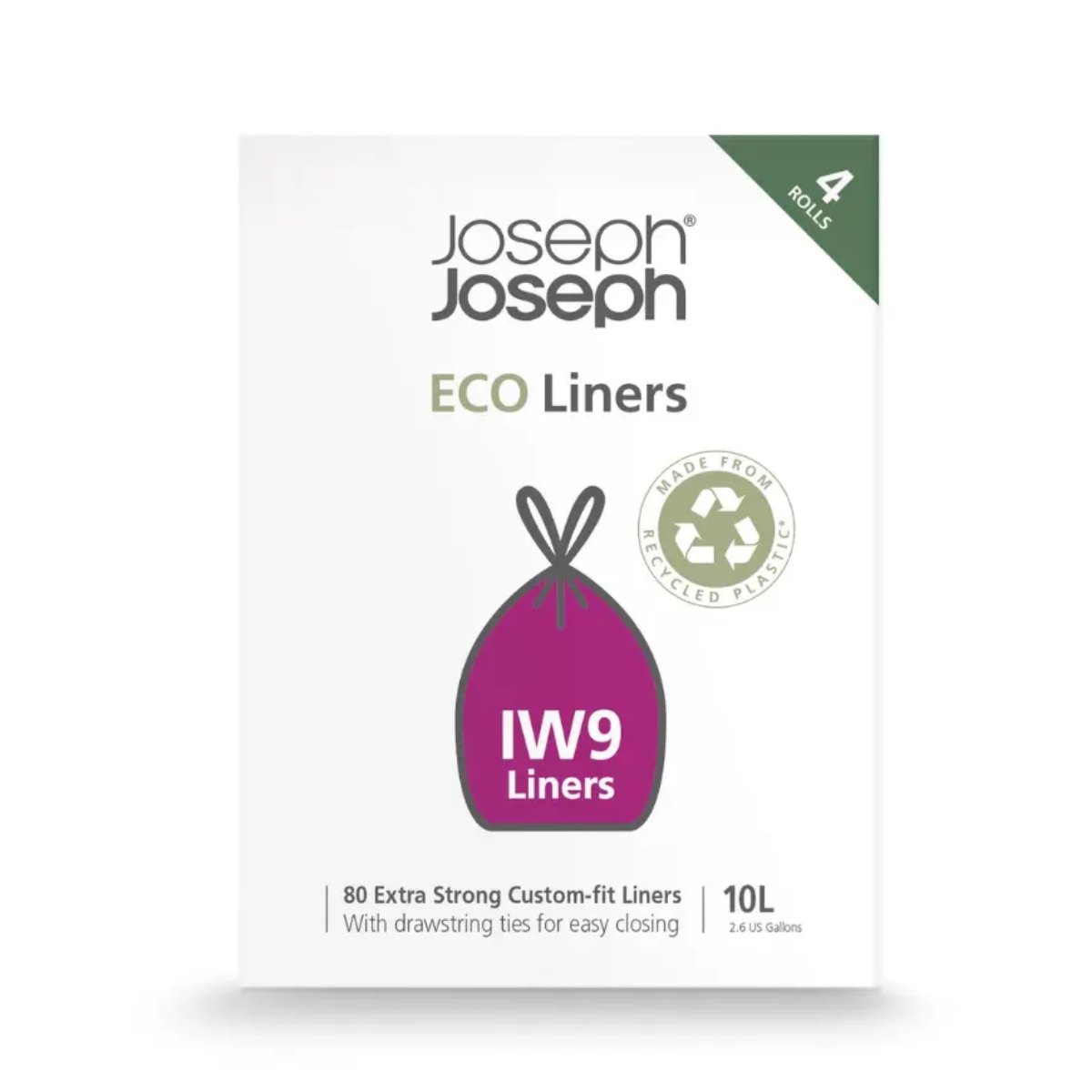 Joseph Joseph afvalzak Eco IW9 - 10 liter grijs - Ds 4x20 st