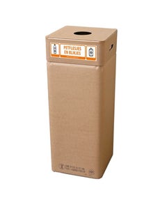 Kartonnen Afvalbox XL 130 liter - 97cm | Petfles en blik