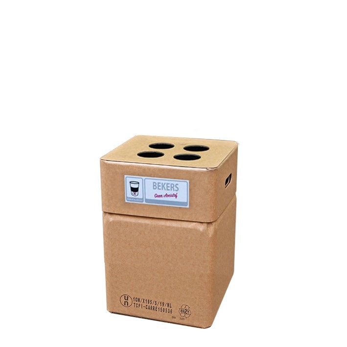 Afvalbox karton 60 cm 75 liter voor koffiebekers