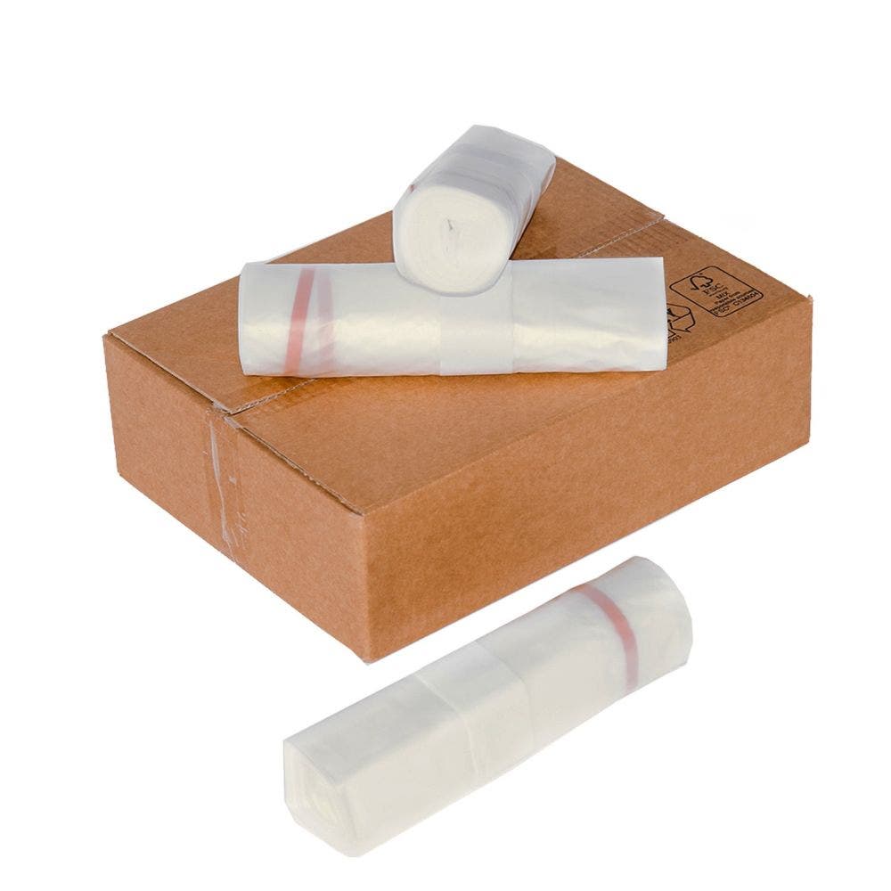 Afvalzak 400 liter, transparant, onbedrukt, geperforeerd, met sluitlint - KN4-50-M