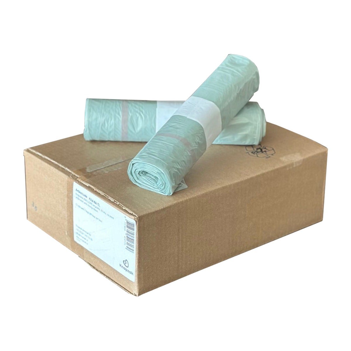 Knapzak 400 liter LDPE recyclaat 25my onbedrukt - Doos 84 stuks 