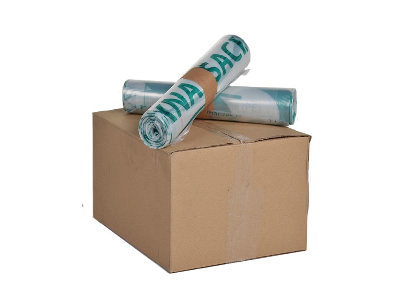 Knapzakken 400 liter 39 micron met opdruk