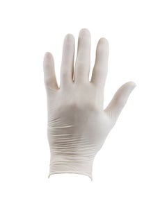Latex wegwerphandschoenen wit - gepoederd - Doos 100 stuks