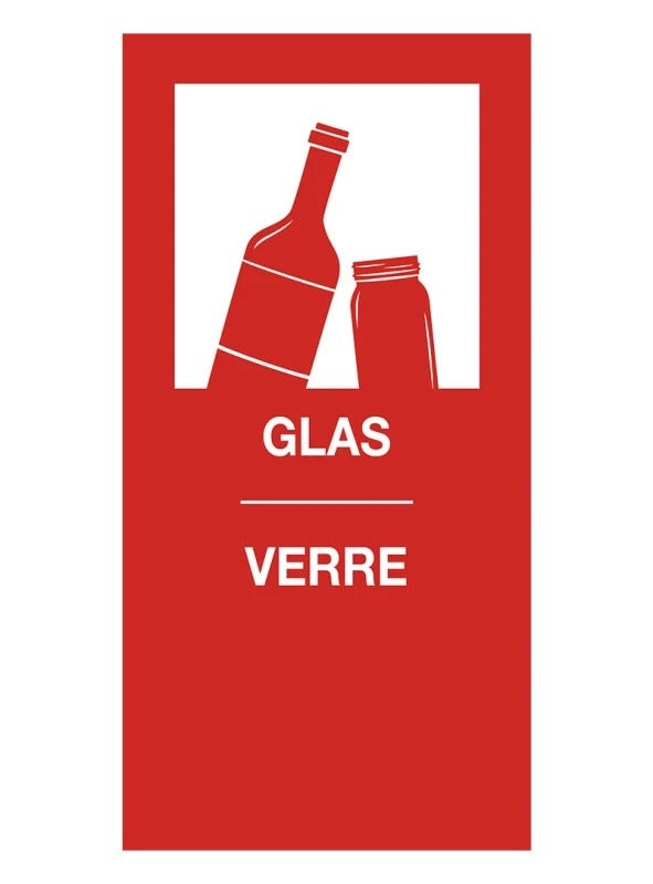  Magneetsticker 90x180mm Glas rood