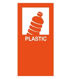 Magneetsticker 90x180mm Plastic oranje