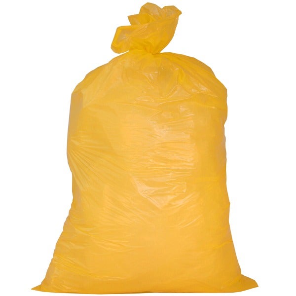 Meeuwenzakken 70x110cm T100 LDPE geel - Doos 50 stuks | Extra sterk