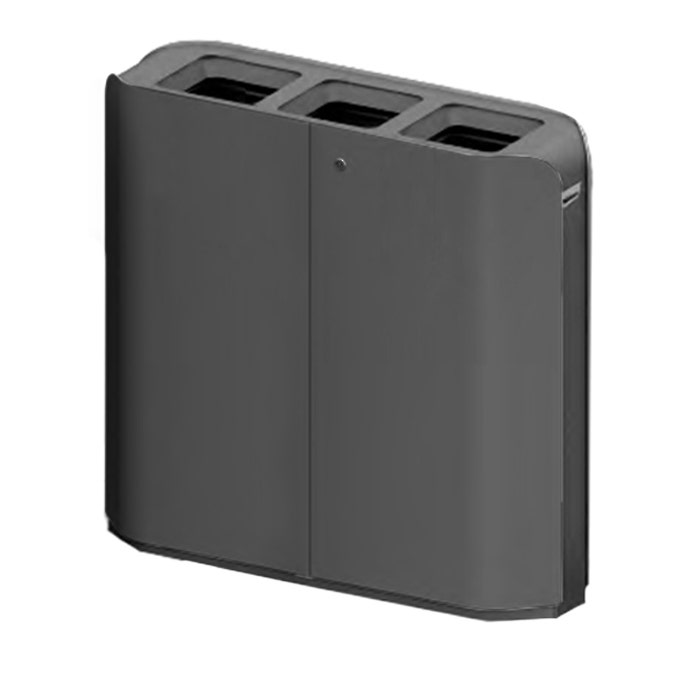 Bammens Metropole buitenafvalbak 3x65 liter