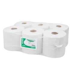 Midi poetspapier 1-laags recycled wit 20cm x 300 meter - Pak 6 rol - P53520