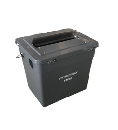 Afvalbak voor vertrouwelijk papier - Vertrouwelijke documenten - Afsluitbaar met slot - RVS inworpklep