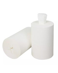 Mini poetspapier 1-laags kokerloos cellulose wit 20cm x 120 meter - Doos 12 rollen - 119020