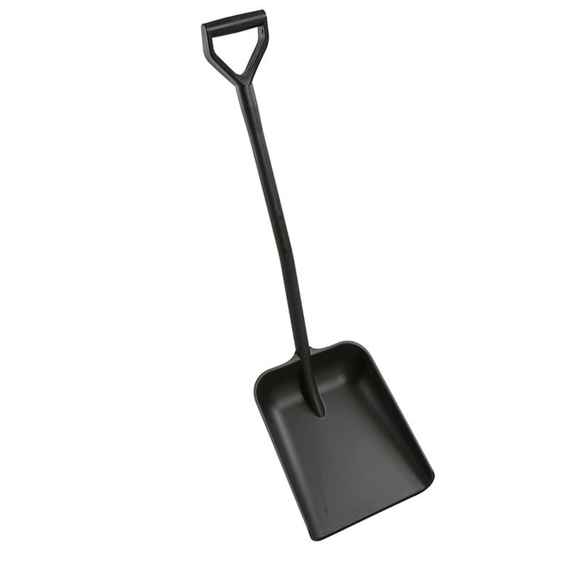 Orange Brush kunststof schop zwart