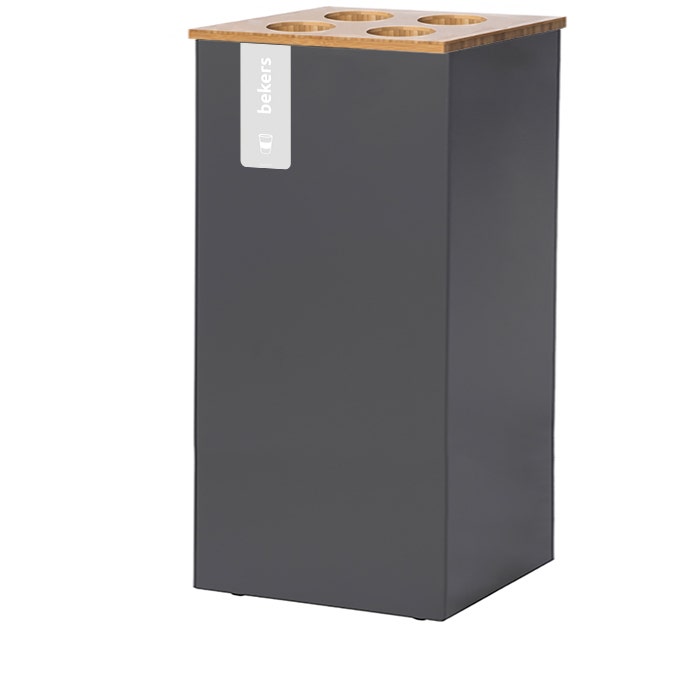 Bekerbak Paxa XL 90 liter antraciet met bamboe deksel
