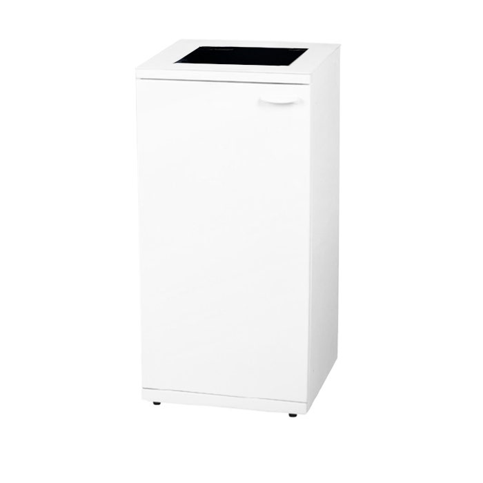 Afvalbak Paxa Erasmus XL 120 liter wit - open inworp