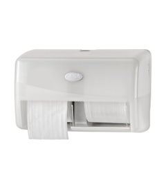 Pearl White Duo Toiletrolhouder voor coreless rollen