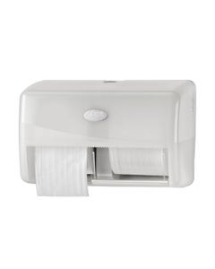 Pearl White Duo Toiletrolhouder voor coreless rollen
