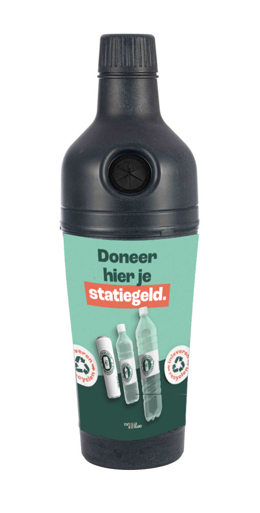 PETman zwart met Statiegeld Nederland wikkel