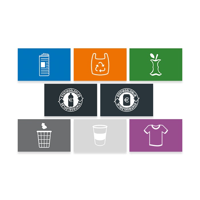 Stickers rond voor afvalscheiding Ø8,5cm kopen? Binqer.nl