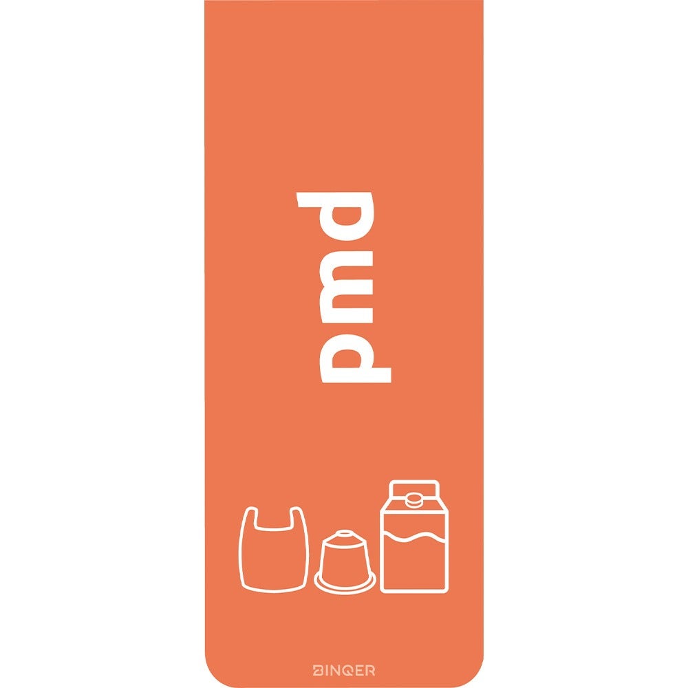 Sticker 65x160 mm PMD oranje
