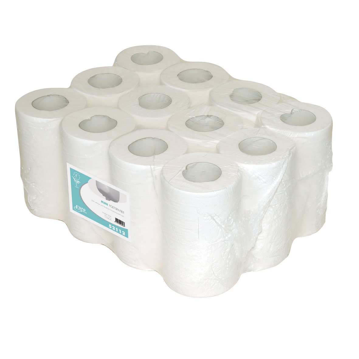 Poetspapier minirollen cellulose 1 laagse 120 meter x 20cm - P52112