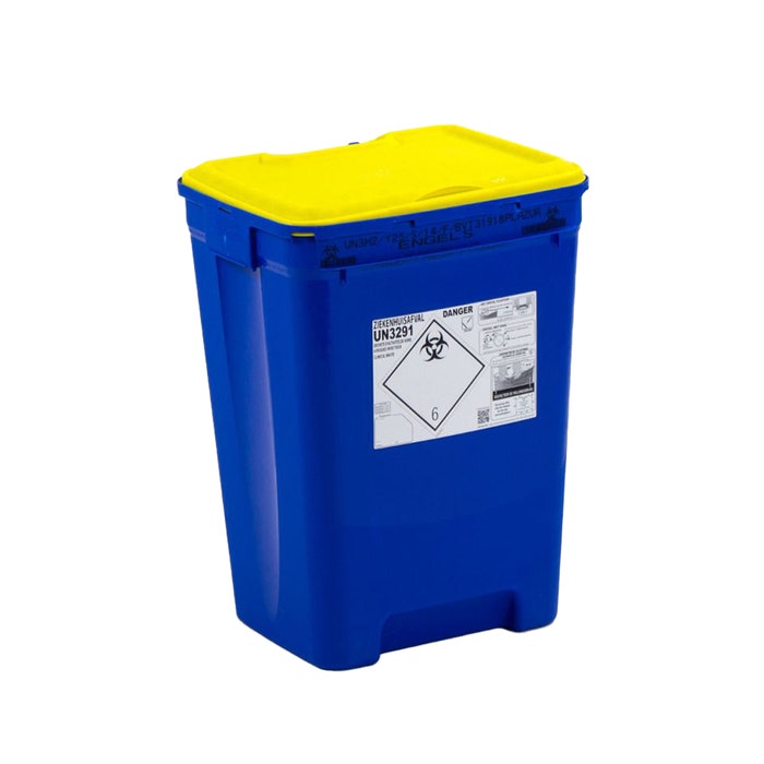 Dekselvat, metalen ton, 60 liter, blauw, decoratievat, vuilnisbak Dekselvat, metalen ton, 60 liter, blauw, decoratievat, vuilnisbak