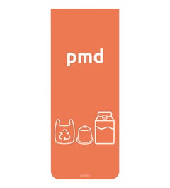 Sticker 121x300 mm PMD oranje (NL)